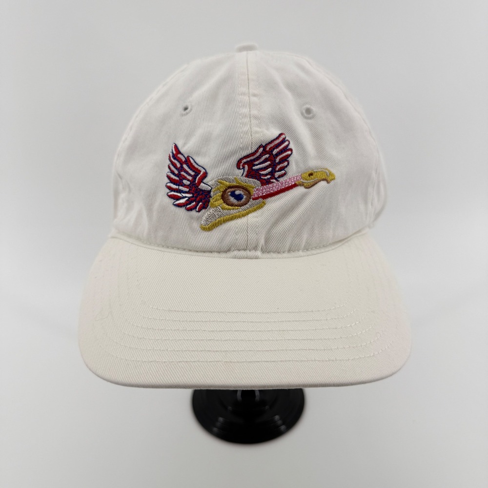 Lucky Brand Baseball Cap White Solid Cotton Dave Mason Tour Hat